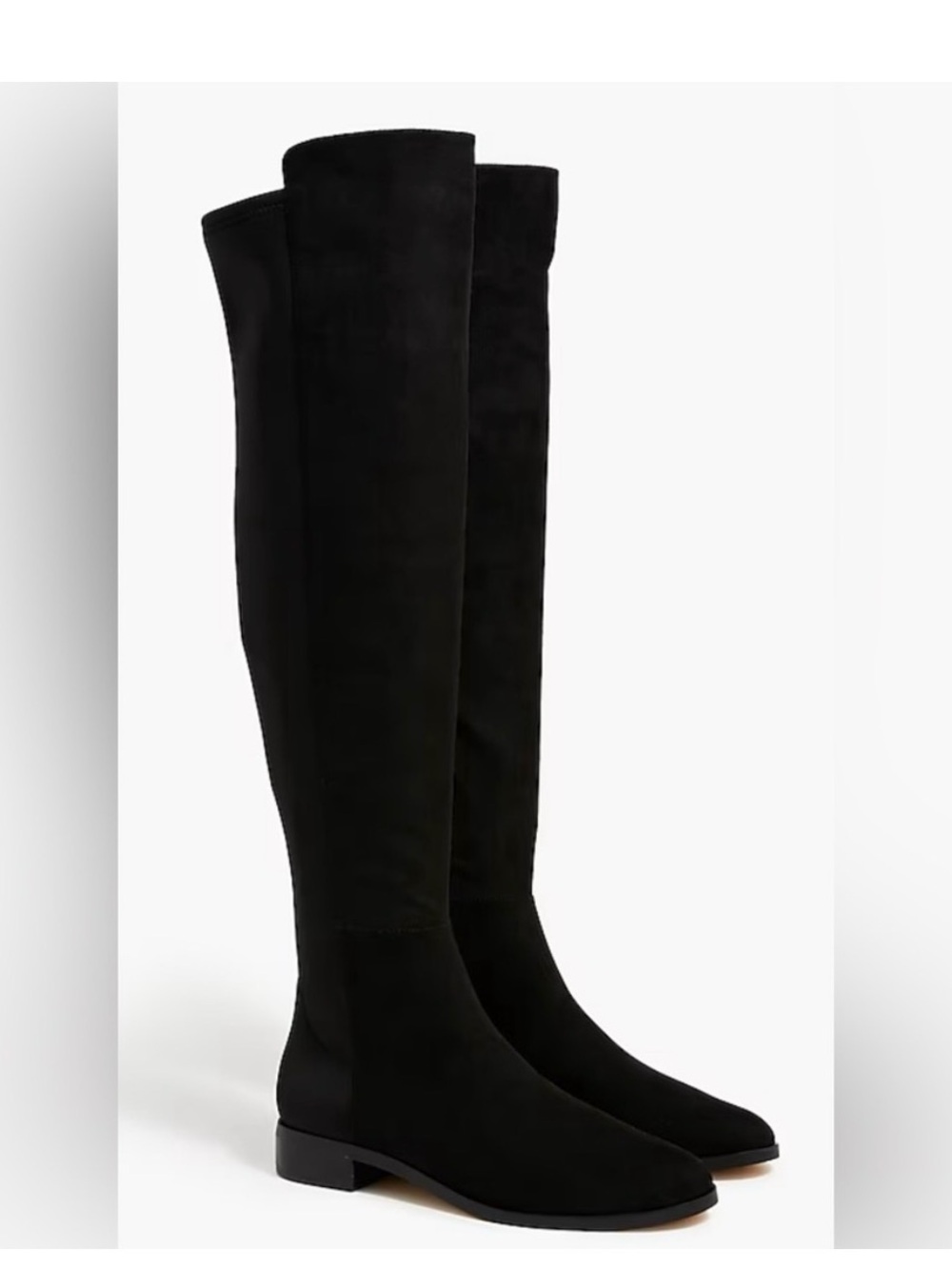 J. Crew Black Over-the-Knee Suede Boots